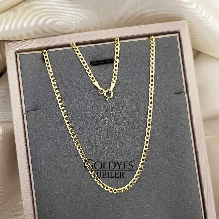 złoty łańcuszek pancerka próby złota 585