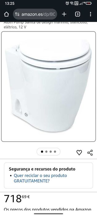 Sanita 12 v com bomba trituradora para barcos e caravanas