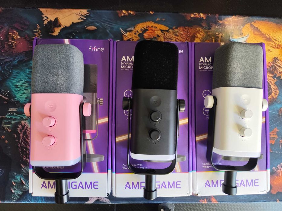 Ігровий мікрофон Fifine AM8 RGB USB XLR для стримів подкастів і запису