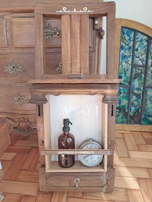 Estante recuperada cozinha ou wc estilo retrô