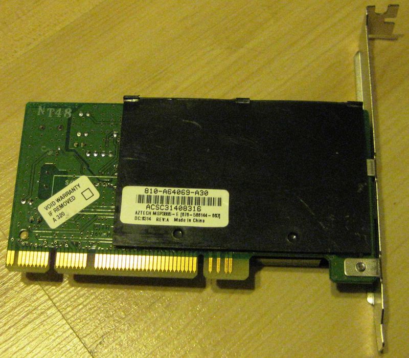 AZTECH MSP3886-E modem PCI do PC linia analogowa