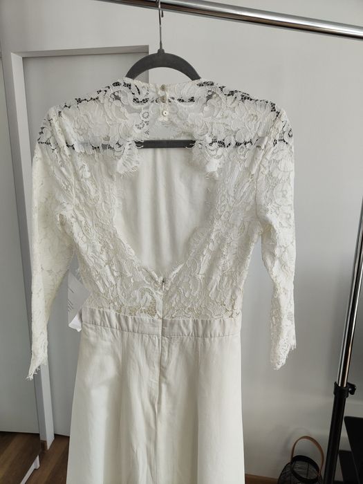 Suknia ślubna bridal sleeve dress open back detail Ivy Oak