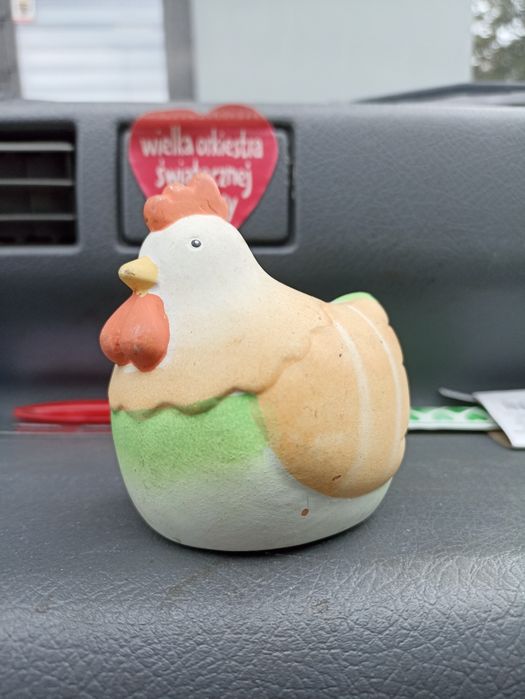 Ceramiczna Stara figurka kurka