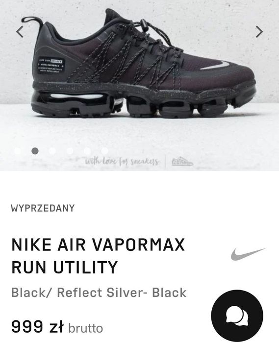 Nike Air Vapormax Run Utility. Rozmiar 43 , wkładka 28,7cm