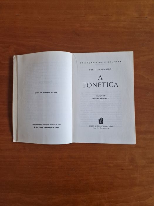Livro didático "A Fonética", de Bertim Malmberg