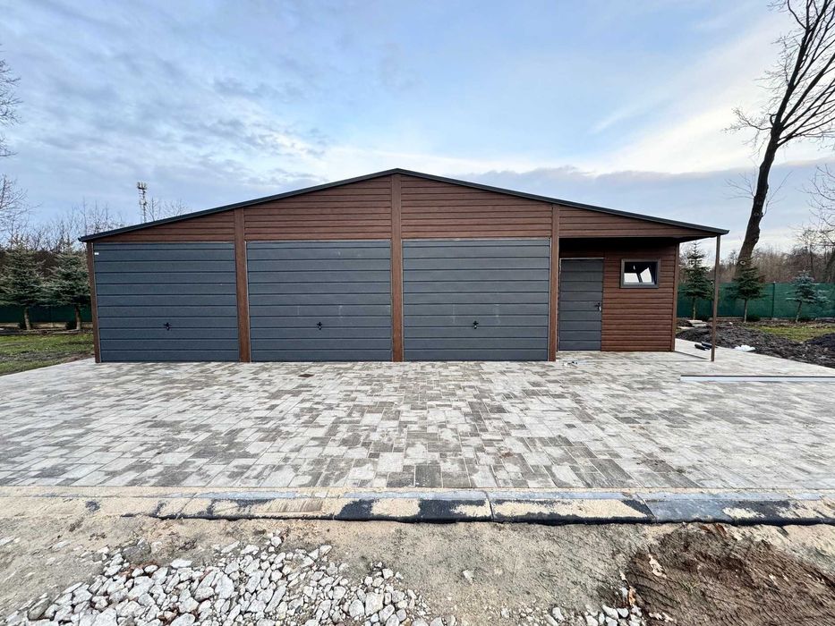 Garaż Blaszany Drewnopodobny 12x6 hala wiata 12x7 11x6 10x6 9x6 8x6 8