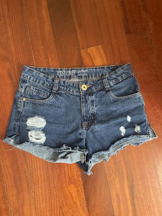 Calcão de ganga azul