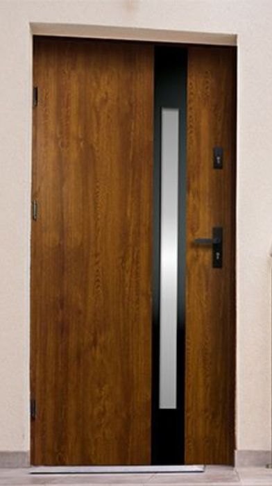 Drzwi zewnętrzne 80Lewe Złoty Dab
