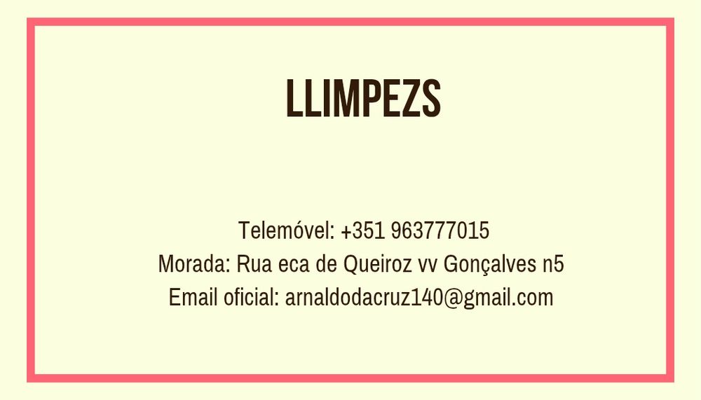 Trabalho com limpeza