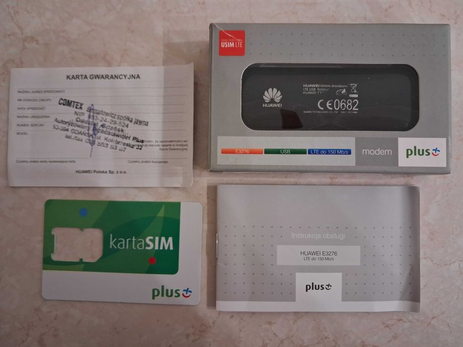 Modem USB 4G LTE HUAWEI E3276 (na kartę SIM)