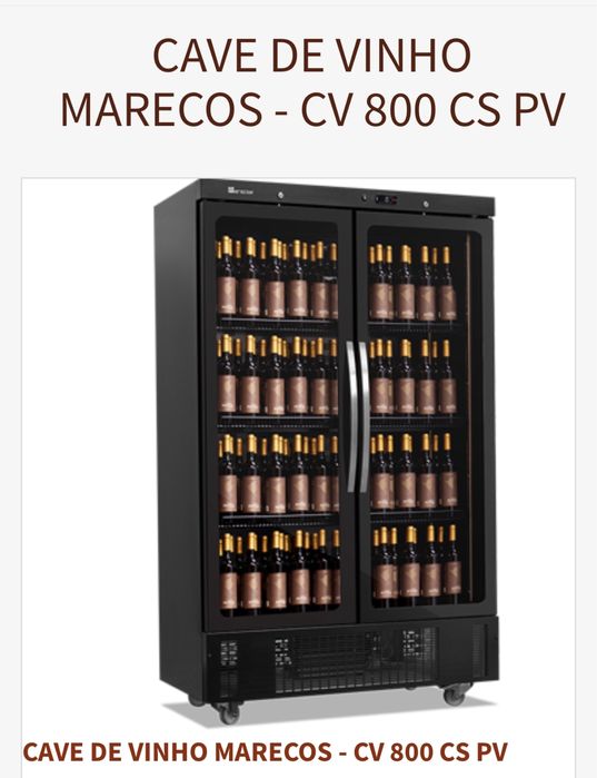 Vitrine Cave de vinhos XXL 260 Garrafas Olitrem Marecos NOVA