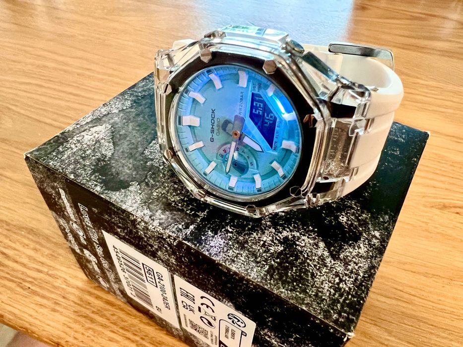 Casio GA-2100 Transparent White Mod