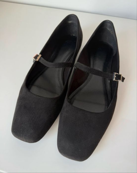 Baleriny Mary Jane H&M, czarne, r. 42