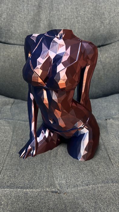Busto de senhora multicor