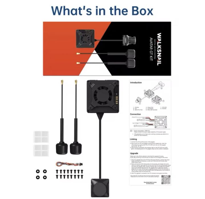 Caddx Walksnail Avatar GT Kit Max 2W VTX Gyroflow 1080P 100fps FPV