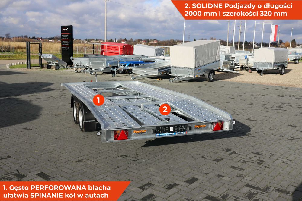 LAWETA samochodowa garbatka nowa NEPTUN N27-420 2 atb GN211 DMC 2700kg