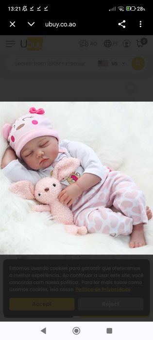 Boneca Reborn 55 cm Silicone Vinílico - Baixa de Preço