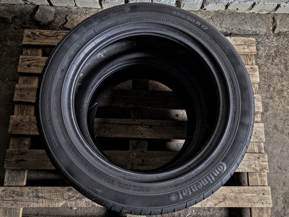 Пара 225/50r17 Continental | 2024 | 7mm | Made in Portugal | 2шт | Преміум шини | Антипрокол | Ідеальний стан, без пошкоджень, без ремонтів