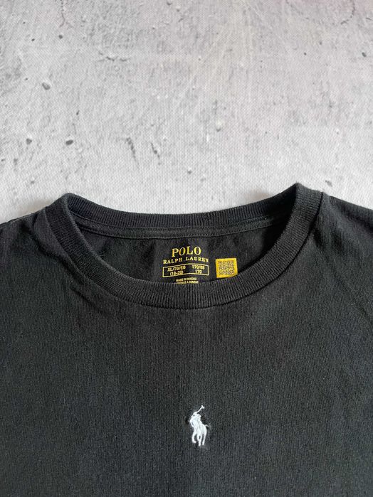 Czarna koszulka Ralph Lauren Heavyweight Tee / basic blank casual logo polo