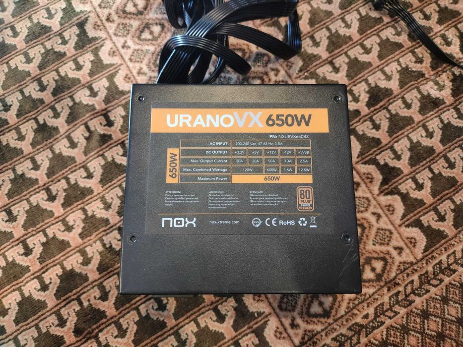 Fonte de Alimentação Nox Urano VX650W 80+ Bronze – 1 Ano de Uso64283921741443121