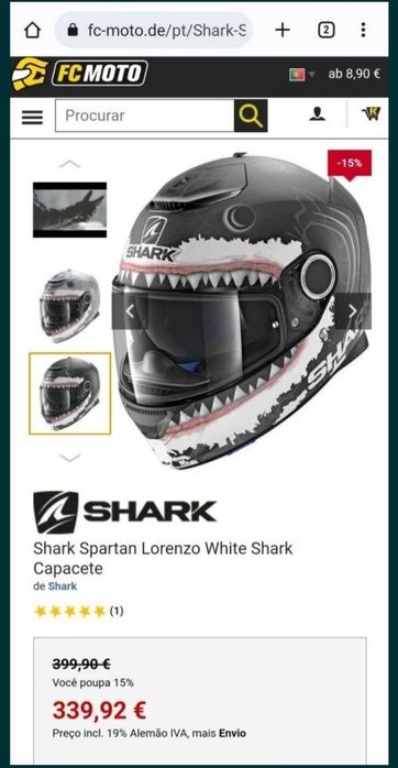 Capacete Shark Spartan Lorenzo