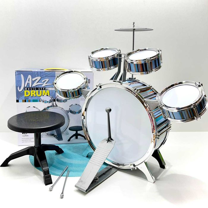 Барабанна установка 5 барабанів з паличками та стільчиком (2042T)