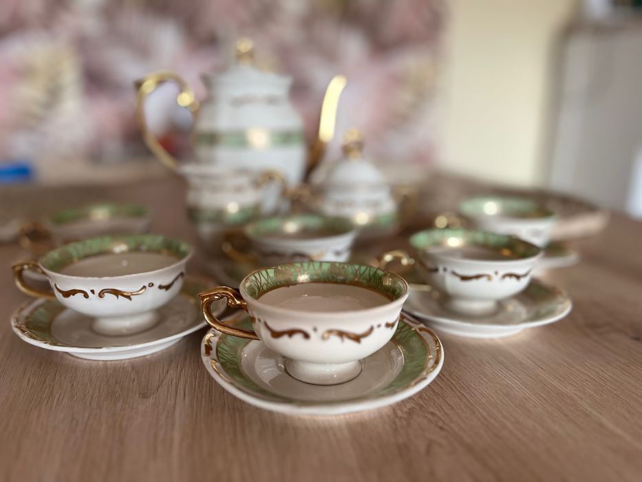 Zestaw kawowy - Porcelana Tułowice PRL