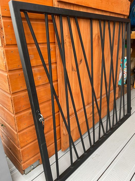 3 sztuki Bramka balustrada loft metal czarna proszkowo