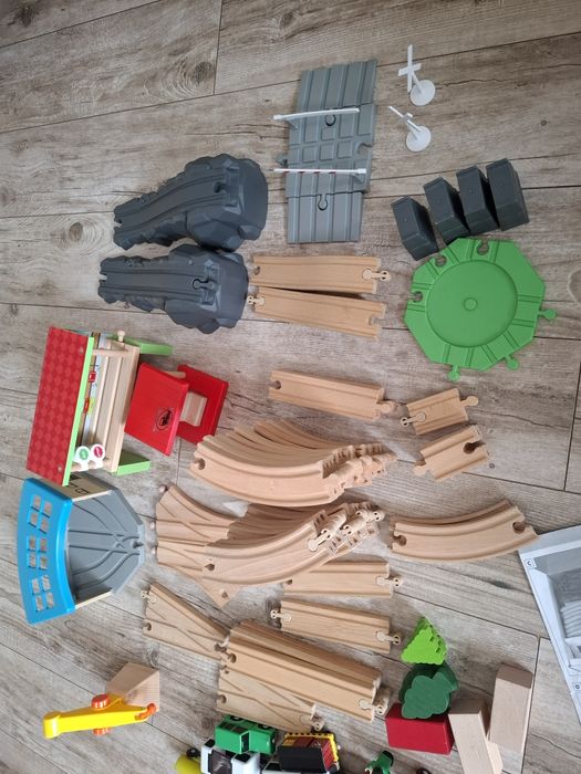 Drewniana kolejka i tory ikea, lidl