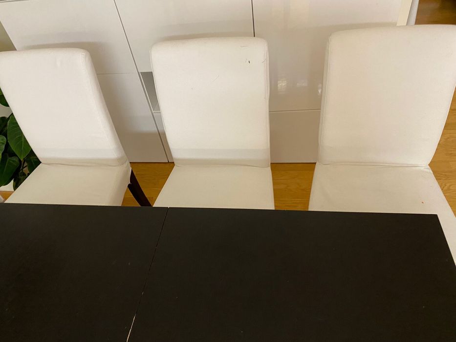 Mesa sala jantar extensivel e 6 cadeiras