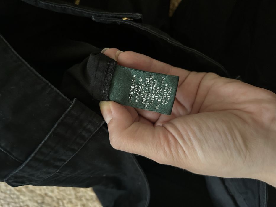 Czarne damskie bawełniane spodnie Ralph Lauren