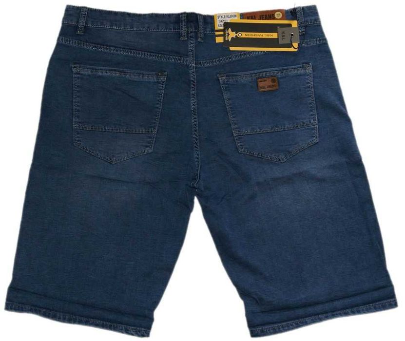 MĘSKIE KRÓTKIE SPODENKI ze streczem 8XL W45 pas 126-130 cm jeansowe
