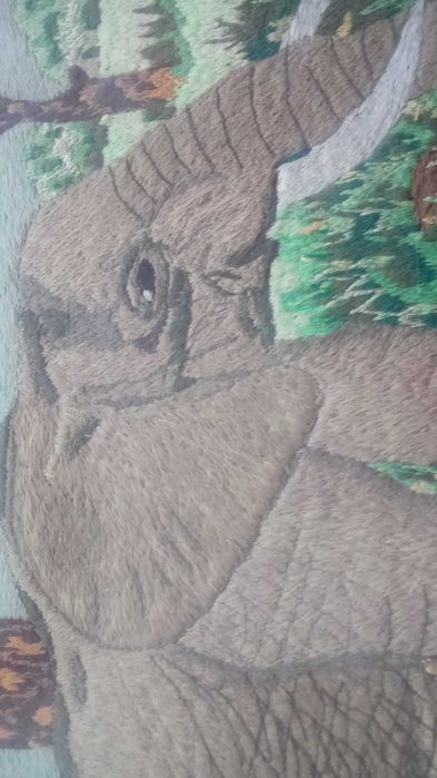 obraz ręcznie haftowany nicią