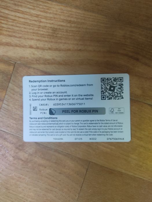 Продаю подарункові карти роблокс