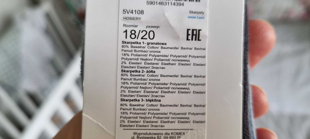 Nowe rajstopki 74/80 oraz skarpetki 18 do 20 5.10.15 jak H&M