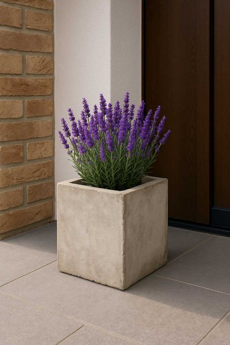 Donica betonowa, Doniczka z betonu 18x18x18, Doniczka betonowa 18 cm