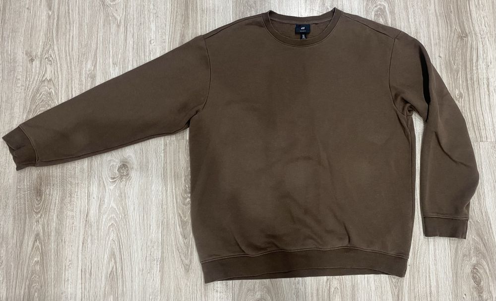 Brązowa bluza bawełniana L relaxed fit H&M
