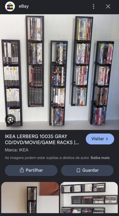 Estrutura de arrumação Ikea (Lerberg) (2 unidades)