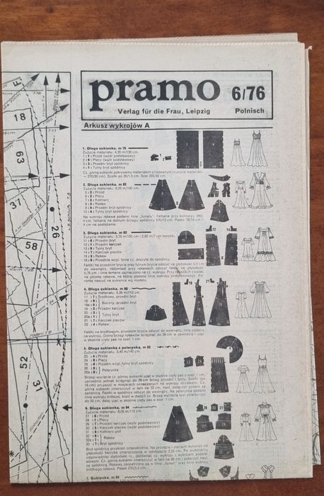 Pramo niemiecki magazyn modowy z 1976 r. + wykrojniki