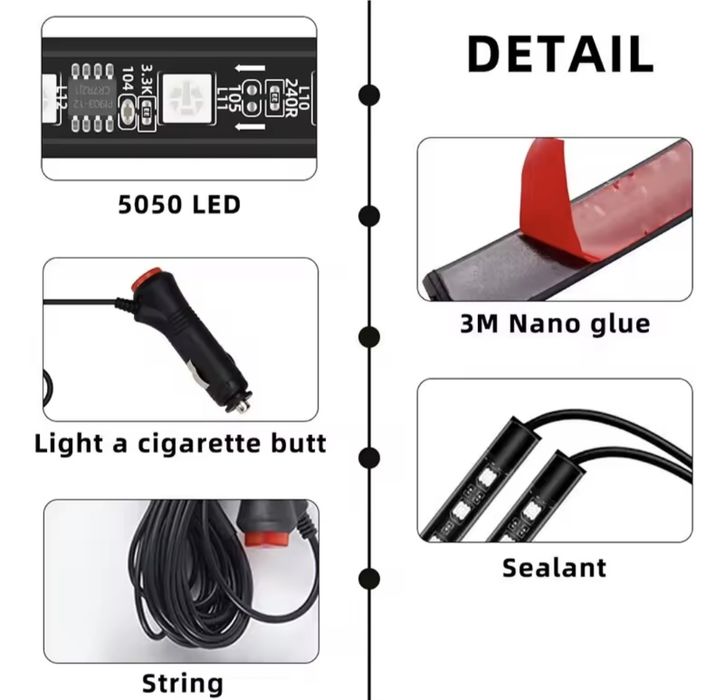 Led iluminação carro