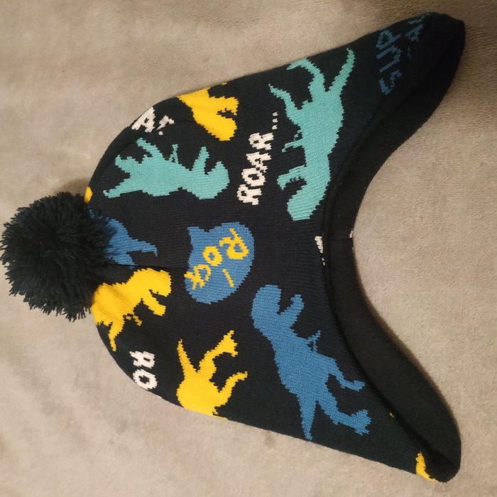Nowa czapka dinozaury granatowa