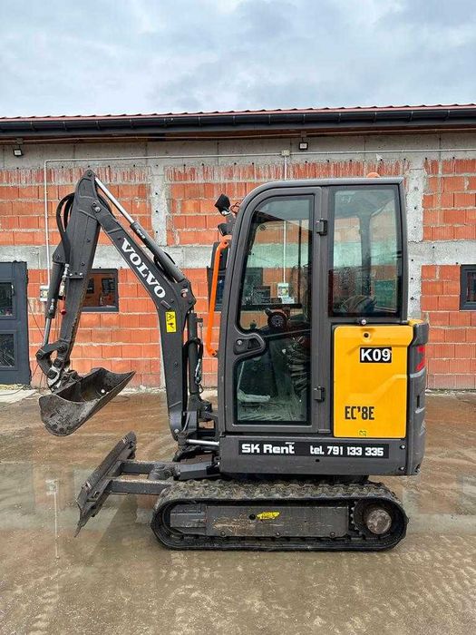 Minikoparka VOLVO JCB 1,8t 2,5t 2,7t wynajem, usługa