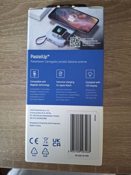 3mk pastelup powerbank dedykowany dla iPhone Apple watch magsafe