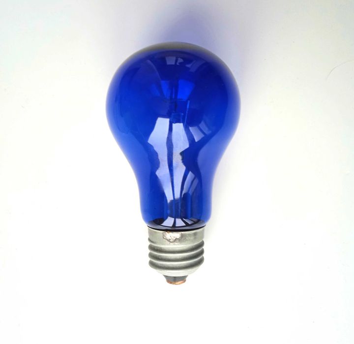 Інфрачервона лампа розжарювання мініна синя лампа (кобальтове скло)