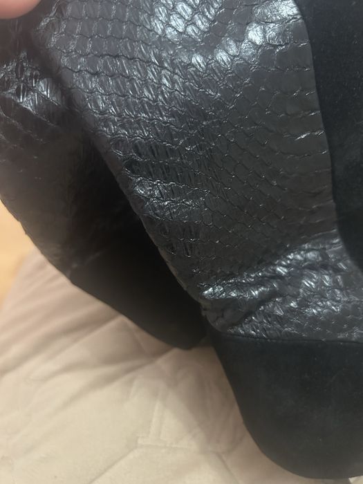 Сапоги замш питон Італія