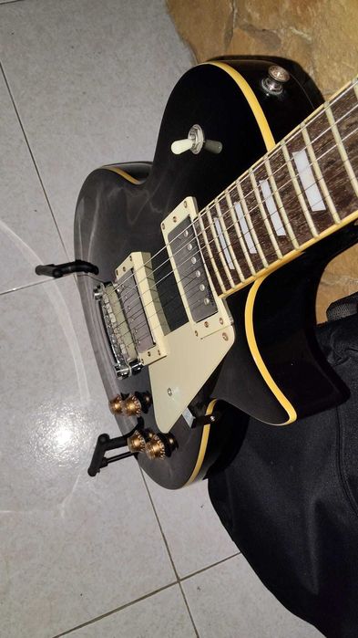 Guitarra Elétrica SEL-DLX TR Azul Stagg + bolsa + tripé