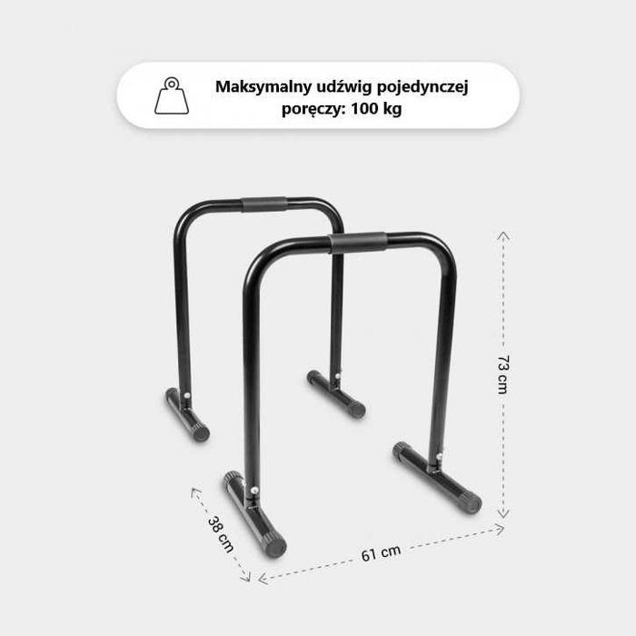 Domowe poręcze do dipów (pompek szwedzkich)