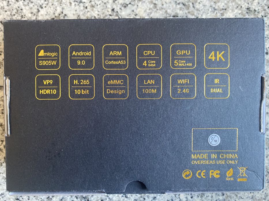 Box Smart TV X96 X96 Mini (Android - 4K Ultra HD - 2 GB RAM - Wi-Fi)