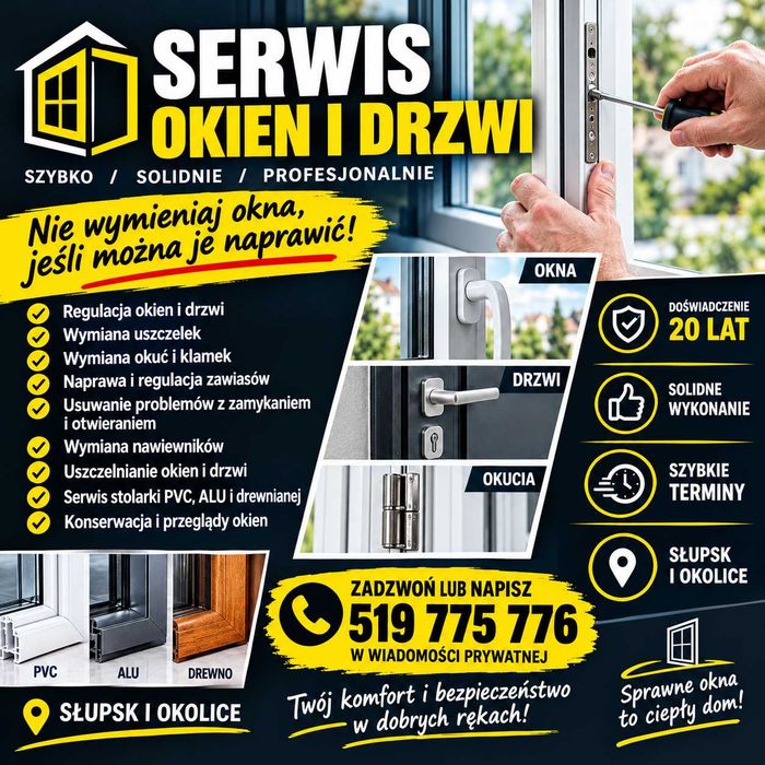 Serwis okien Słupsk i okolice