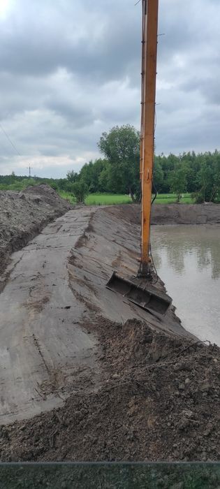 Kopanie odmulanie pogłębianie stawów wynajem koparki long do 20metrów